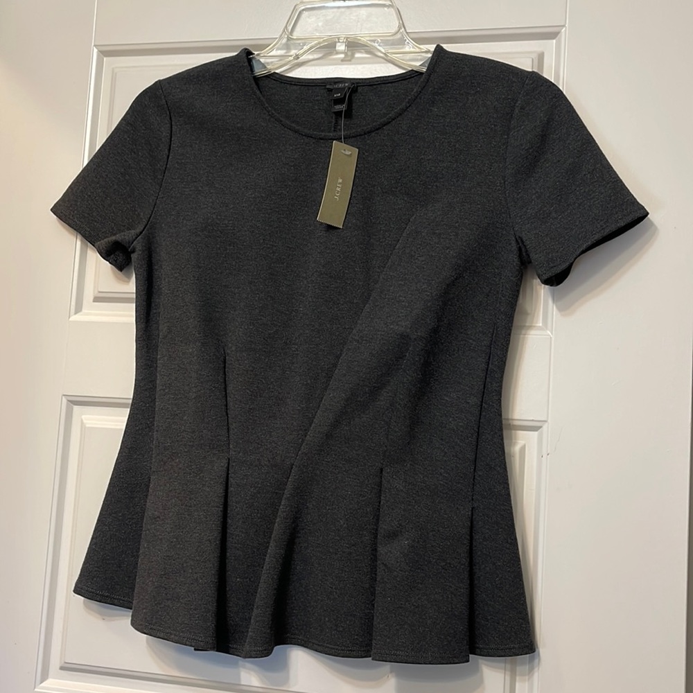 J.Crew structured peplum top